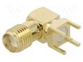 Connector: SMA; socket; female; angled 90°; 50Ω; THT; PTFE HONGKONG XINYA ELECTRONICS CO.,LTD R-531