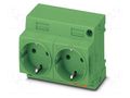 Connector: AC supply; socket; female; 16A; PIN: 3; push-in; green PHOENIX CONTACT EO-CFPTLEDDUOGN