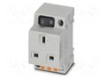 Connector: AC supply; socket; female; 13A; PIN: 3; push-in; grey PHOENIX CONTACT EO-G/PT/SH/S