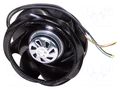 Fan: EC; radial; 230VAC; Ø206x74.1mm; 545m3/h; ball; 2950rpm; IP54 EBM-PAPST 8300101053