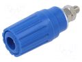 Connector: 4mm banana; socket; 30VAC; 60VDC; 25A; blue; M4; PKI 100 HIRSCHMANN T&M PKI100BL