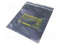 Protection bag; ESD; L: 254mm; W: 203mm; Thk: 75um; 100pcs; <10GΩ ANTISTAT ATS-013-0006