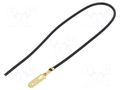 Cable with crimped terminals; H05V-K; 0.75mm2; black; 250mm; flat CHEVAL E63-075BK025