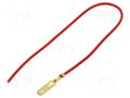 Cable with crimped terminals; H05V-K; 0.75mm2; red; 250mm; flat CHEVAL E63-075RD025
