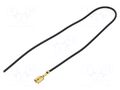 Cable with crimped terminals; H07V-K; 2.5mm2; black; 250mm; flat CHEVAL F63-250BK025
