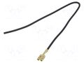 Cable with crimped terminals; H05V-K; 1mm2; black; 250mm; flat CHEVAL F63-100BK025