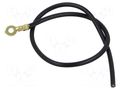 Cable: cable with crimped terminals; black; non-insulated,round CHEVAL M3R-150BK025