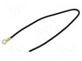 Cable: cable with crimped terminals; black; non-insulated,round CHEVAL M4R-075BK025