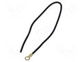 Cable: cable with crimped terminals; black; non-insulated,round CHEVAL M4R-100BK025