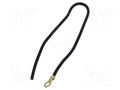 Cable: cable with crimped terminals; black; non-insulated,round CHEVAL M4R-150BK025