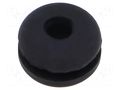 Grommet; Ømount.hole: 7mm; Øhole: 3mm; black; -40÷125°C; EPDM ESSENTRA ESS-10284445