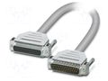 Cable; D-Sub 25pin socket,D-Sub 25pin plug; PVC; Len: 2m; grey PHOENIX CONTACT 2302159