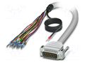 Cable; D-Sub 15pin plug,wires; PVC; Len: 0.5m; grey; Core: Cu; IP54 PHOENIX CONTACT 2926438