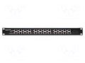 Patch panel; black; Number of ports: 12; RJ45 socket x12; RACK QOLTEC QOLTEC-54478