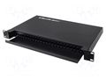 Fiber patch panel; black; Number of ports: 24; Standard: 19"; RACK QOLTEC QOLTEC-54480