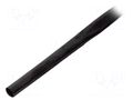Heat shrink sleeve; glueless; 2: 1; 6.4mm; black; polyolefine; reel RADPOL RCH1-6.4/3.2X100-C