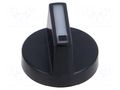 Knob; Actuator colour: white; plastic; Ø18mm; Body: black EAO 52-928.9
