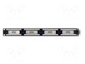 Patch panel; black; Number of ports: 24; Cat: 5e; RJ45 socket x24 QOLTEC QOLTEC-54475