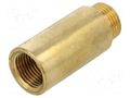 Splice terminal: extension; male-female,round; 50mm; BR GEBO 500-50-04BR