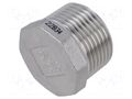 Splice terminal: plug; male; max.10.5bar; 1.4408 stainless steel GEBO 6290-034
