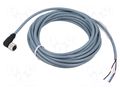 Cable: for sensors/automation; PIN: 4; angled; 5m; M12; 250VDC; 4A CARLO GAVAZZI CON14NFA5