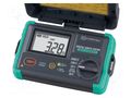 Meter: grounding resistance; LCD; 20Ω,200Ω,2kΩ; VAC: 0÷300V; IP67 KYORITSU KEW4105DLBT