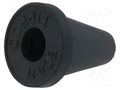 Grommet; Ømount.hole: 16.5mm; rubber; black; Panel thick: max.2mm ELPROD BDE-11