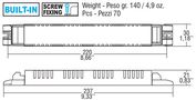 55W CC LED supply, DIP perjungėjais 100-350mA, IP20, TCI 127524