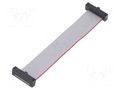 Ribbon cable with IDC connectors; IDC,both sides; 76.2mm; 3" SAMTEC FFSD10D030001NRW
