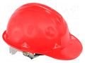 Protective helmet; red; HDPE; -10÷50°C; Size: 55-66 LAHTI PRO LAHTI-L1040706