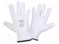 Protective gloves; Size: 9; white; natural leather; tag LAHTI PRO LAHTI-L271009K