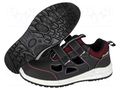 Sandals; Size: 41; black-white; leather; slip; with metal toecap LAHTI PRO LAHTI-L3061641