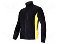 Fleece sweatshirt; Size: L; black/yellow; 290g/m2 LAHTI PRO LAHTI-L4010103