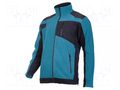 Fleece sweatshirt; Size: L; turquoise- black; 290g/m2 LAHTI PRO LAHTI-L4011403
