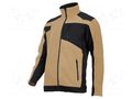 Fleece sweatshirt; Size: XXXL; beige-black; 290g/m2 LAHTI PRO LAHTI-L4011906