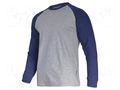 Long-sleeved t-shirt; Size: S; gray-navy blue; 190g/m2 LAHTI PRO LAHTI-L4022401