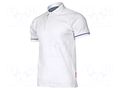Polo shirt; Size: XL; white; 220g/m2 LAHTI PRO LAHTI-L4030804