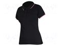Polo shirt; Size: L; black; women's; 190g/m2 LAHTI PRO LAHTI-L4031703