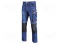 Dungarees; Size: XL; blue; slim-fit,strengthened construction LAHTI PRO LAHTI-L4051004