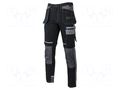 Dungarees; Size: M; black-grey; strengthened construction LAHTI PRO LAHTI-L4052002