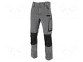 Dungarees; Size: XXL; grey; slim-fit,strengthened construction LAHTI PRO LAHTI-L4054205