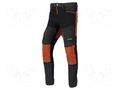 Dungarees; Size: L; black-orange; 240g/m2 LAHTI PRO LAHTI-L4054903