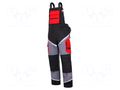 Dungarees; Size: S; red, black, grey; 270g/m2; bib pants LAHTI PRO LAHTI-L4060501