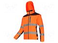 Soft-shell jacket; Size: S; orange; 320g/m2 LAHTI PRO LAHTI-L4092201