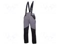 Dungarees; Size: XXXL; grey-black; on suspenders,furlined LAHTI PRO LAHTI-L4101806
