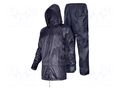 Rainproof set; Size: L; navy blue; with a hood; Kit: jacket,pants LAHTI PRO LAHTI-L4140103