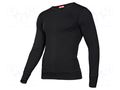 Long-sleeved t-shirt; Size: XXL; black; furlined; 220g/m2 LAHTI PRO LAHTI-LPKT12XL