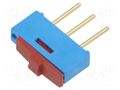 Switch: slide; Pos: 2; SPDT; 0.3A/24VDC; ON-ON; THT; Leads: for PCB Same Sky MSS10255914AD