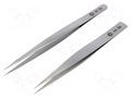 Tweezers-set; universal; 2pcs; Kit: PG-AA-SA,PG-SS-SA PIERGIACOMI PG-KIT2.2