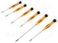 Kit: screwdrivers; precision; slot; 6pcs. PIERGIACOMI PG-KITS